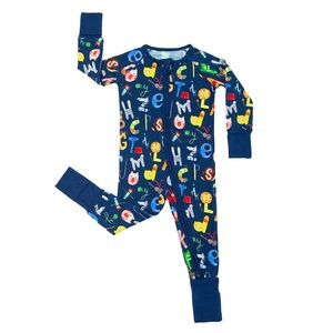 Little Sleepies Navy Alphabet Friends Zippy 6-12m
